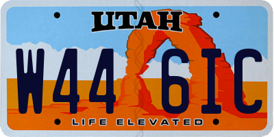 UT license plate W446IC