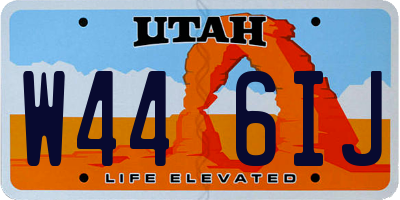 UT license plate W446IJ
