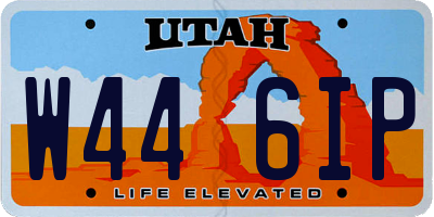 UT license plate W446IP