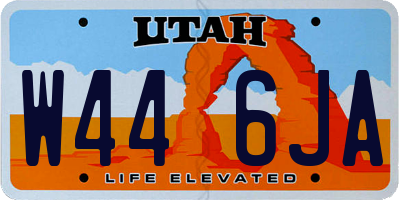 UT license plate W446JA