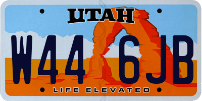 UT license plate W446JB