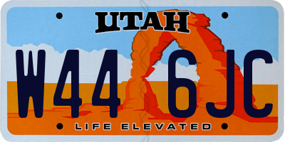 UT license plate W446JC