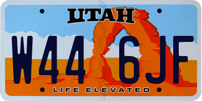 UT license plate W446JF