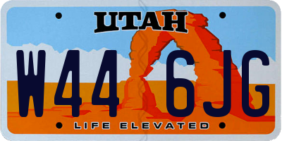 UT license plate W446JG