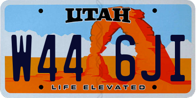 UT license plate W446JI