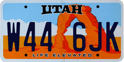 UT license plate W446JK