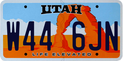 UT license plate W446JN