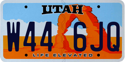 UT license plate W446JQ