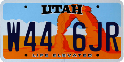 UT license plate W446JR