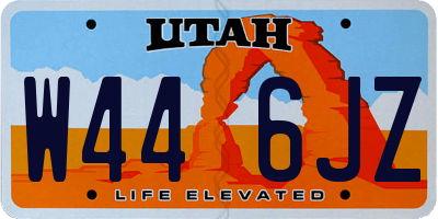 UT license plate W446JZ