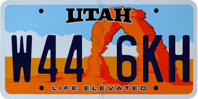 UT license plate W446KH