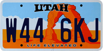 UT license plate W446KJ