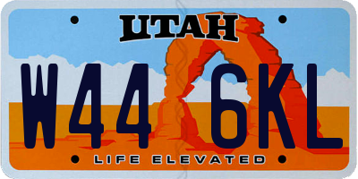 UT license plate W446KL