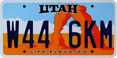 UT license plate W446KM