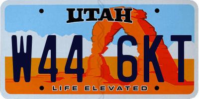 UT license plate W446KT
