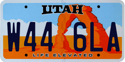 UT license plate W446LA