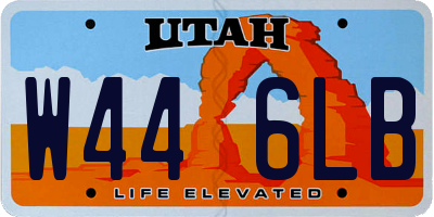 UT license plate W446LB