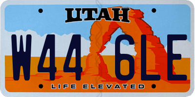 UT license plate W446LE