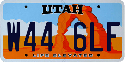 UT license plate W446LF