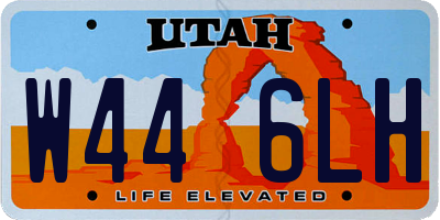 UT license plate W446LH