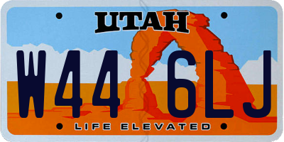 UT license plate W446LJ