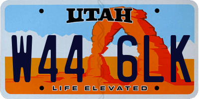 UT license plate W446LK