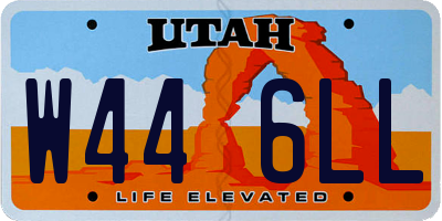 UT license plate W446LL