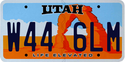 UT license plate W446LM