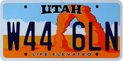 UT license plate W446LN