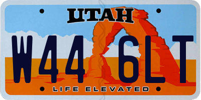 UT license plate W446LT