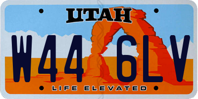 UT license plate W446LV