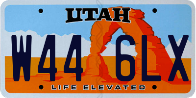 UT license plate W446LX