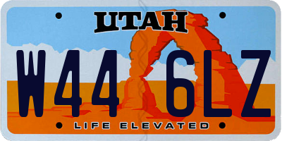 UT license plate W446LZ