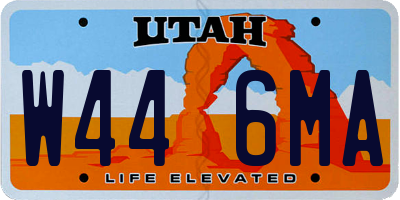 UT license plate W446MA