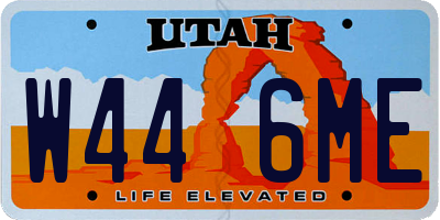 UT license plate W446ME