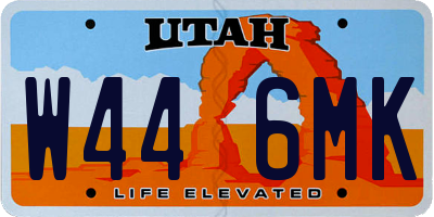 UT license plate W446MK