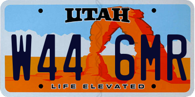 UT license plate W446MR