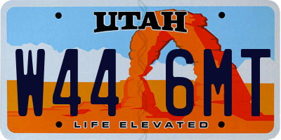 UT license plate W446MT
