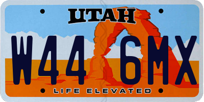 UT license plate W446MX