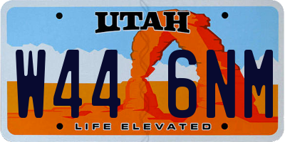UT license plate W446NM