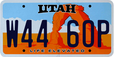 UT license plate W446OP