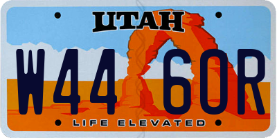 UT license plate W446OR