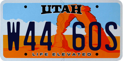 UT license plate W446OS