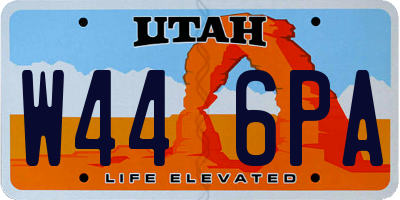 UT license plate W446PA