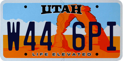 UT license plate W446PI