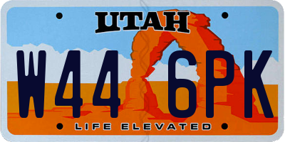 UT license plate W446PK