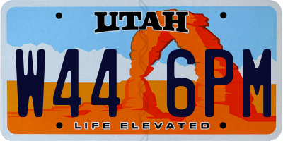 UT license plate W446PM