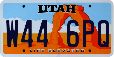 UT license plate W446PQ