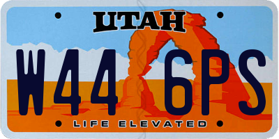 UT license plate W446PS