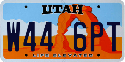 UT license plate W446PT